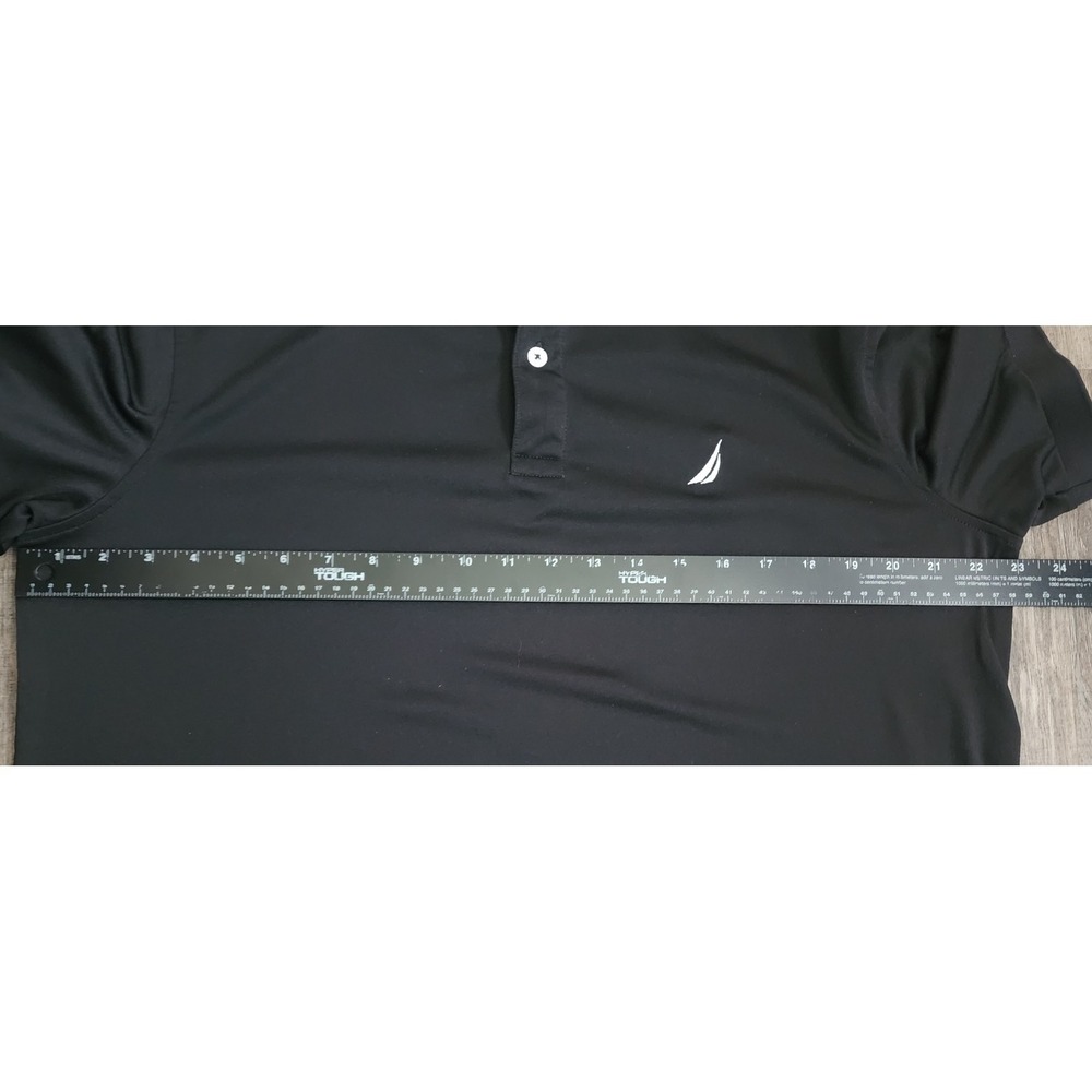 Nautica Mens Polo Shirt Size Large  Wicking Short Sleeve Performance Golf Logo - Picture 5 of 8